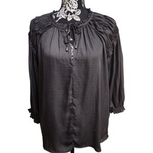 Hashtag In Trend Ruffle Shoulder Top